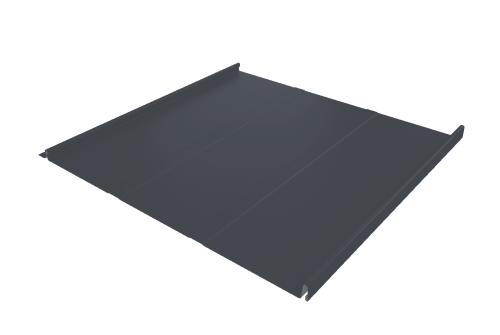 Фальц двойной стоячий Line Grand Line 0,5 Satin с пленкой на замках RAL 7024 мокрый асфальт