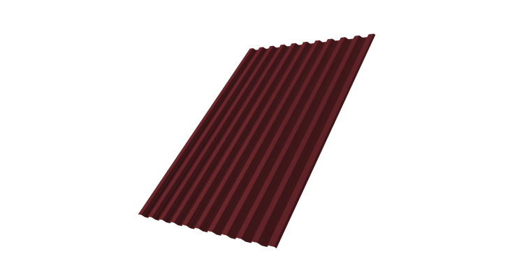 Профнастил С21 R 0.45 PE RAL 3005 красное вино