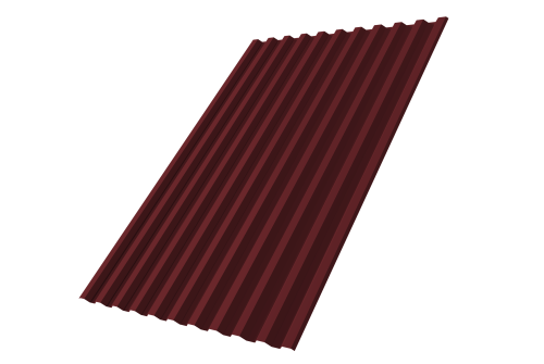 Профнастил С21R 0.45 Drap RAL 3005 красное вино