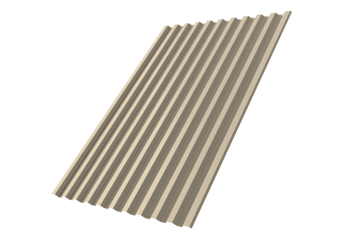 Профнастил С21 R 0,5 Satin RAL 1015 светлая слоновая кость