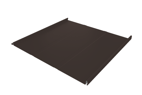 Фальц двойной стоячий Line Grand Line 0,5 Satin Matt с пленкой на замках RR 32 темно-коричневый