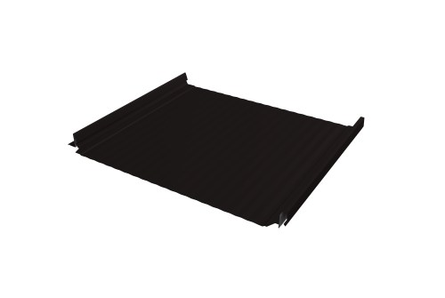 Кликфальц Pro Gofr Grand Line 0,5 PurPro Matt 275 с пленкой на замках RAL 9005 черный