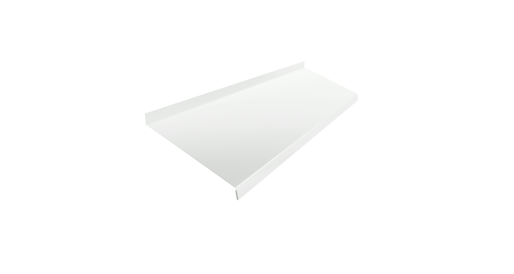 Отлив простой 200 0,5 Satin с пленкой RAL 9003 сигнальный белый (2м)