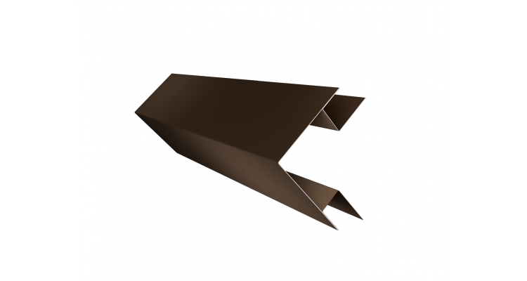 Планка угла внешнего сложного Экобрус Satin с пленкой RR 32 темно-коричневый