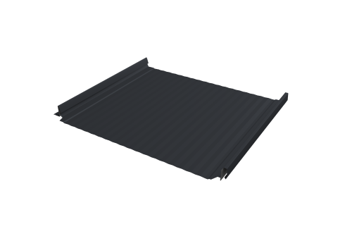 Кликфальц Pro Gofr Grand Line 0,5 PurPro с пленкой на замках RAL 7024 мокрый асфальт