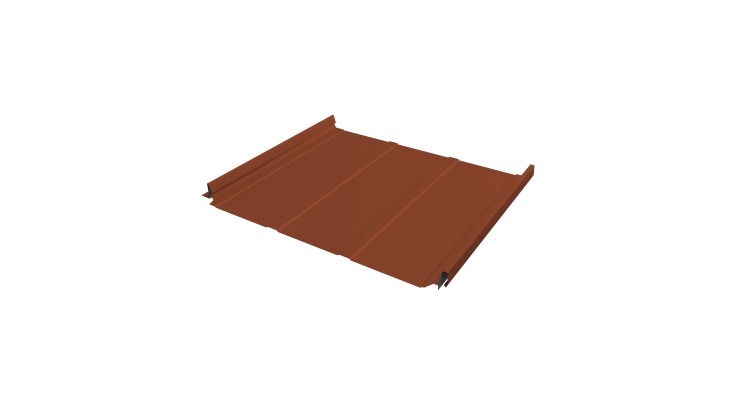 Кликфальц Pro Line Grand Line 0,5 PurLite Matt с пленкой на замках RAL 8004 терракота