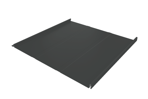 Фальц двойной стоячий Line Grand Line 0,5 Drap TX с пленкой на замках RAL 7016 антрацитово-серый