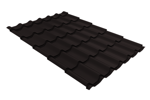 Металлочерепица классик Grand Line 0,45 Drap TR RAL 9005 черный