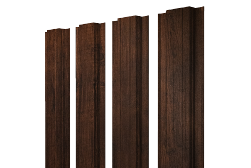 Штакетник Прямоугольный с прямым резом 0,45 Print-Double Premium Cherry Wood Dark F