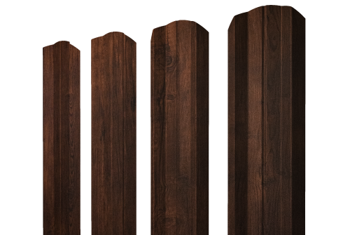 Штакетник М-образный А фигурный 0,45 Print-Double Premium Cherry Wood Dark F
