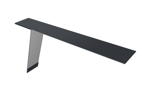 Планка карнизная фальц Grand Line 130х80 0,5 PE с пленкой RAL 7024 мокрый асфальт (3м)