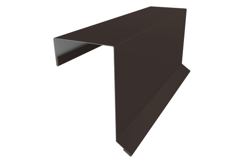 Планка торцевая кровельная фальц 65х97 0,45 Drap RR 32 темно-коричневый (2м)
