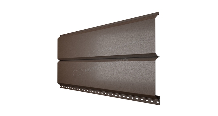 Сайдинг Металл Профиль Lбрус-15х240 (VALORI-20-DarkBrown-0.5)