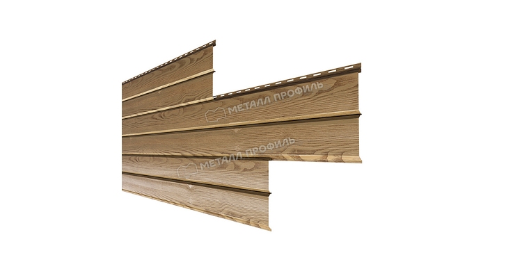 Сайдинг Металл Профиль Lбрус-XL-Н-14х335 (ECOSTEEL_T-01-Сосна-0.5)