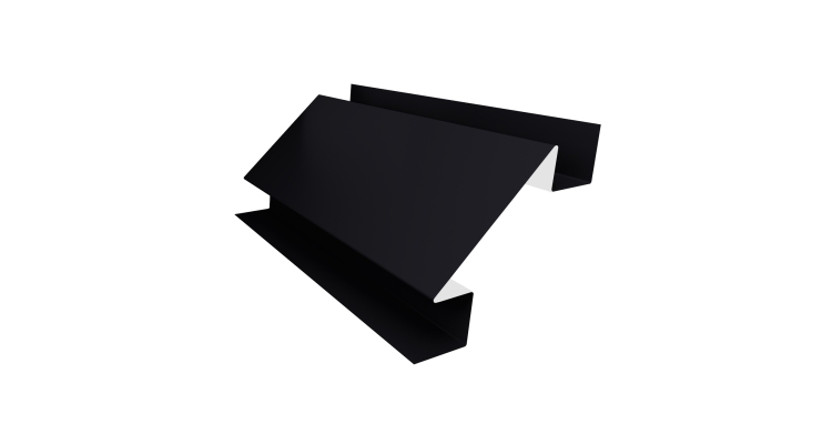 Планка угла внутреннего сложного Экобрус Grand Line 0,5 Satin Matt RAL 9005 черный (3м)