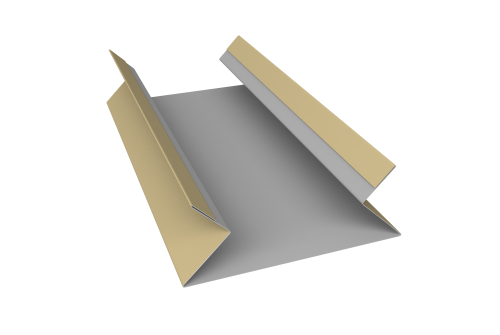 Планка угла внутреннего составная верхняя 0,45 PE с пленкой RAL 1014 слоновая кость (3м)