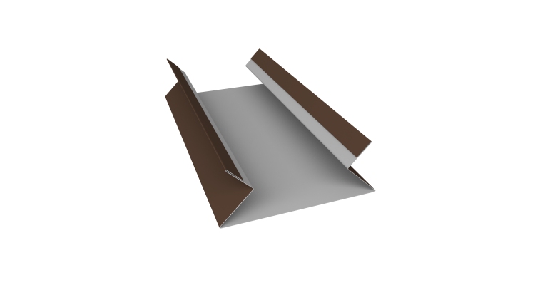 Планка угла внутреннего составная верхняя 0,5 Drap RR 32 темно-коричневый (3м)