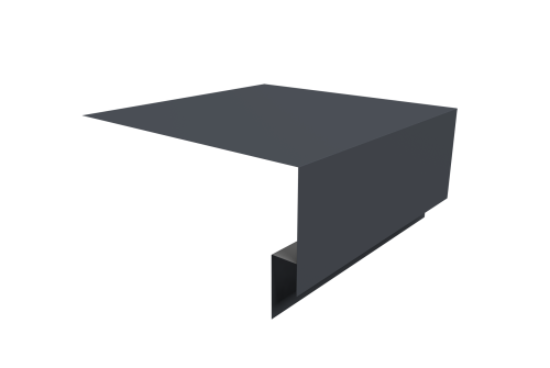 Планка околооконная сложная Экобрус Grand Line 200х75х25 0,5 Satin Matt RAL 7024 мокрый асфальт (3м)