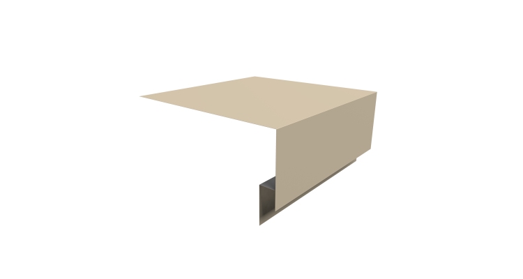 Планка околооконная сложная Экобрус Grand Line 250х75х25 0,5 Satin с пленкой RAL 1015 светлая слоновая кость (2м)