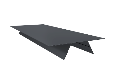 Планка стыковочная составная верхняя 0,45 Drap TwinColor RAL 7024 мокрый асфальт (3м)