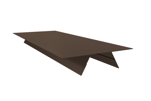 Планка стыковочная составная верхняя 0,45 Drap TwinColor RAL 8017 шоколад (3м)