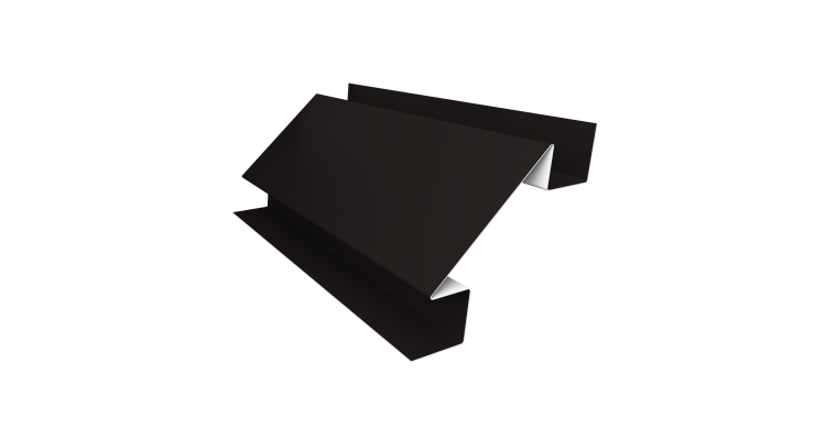 Угол внутренний сложный 75мм 0,45 Drap RAL 9005 черный (3м)