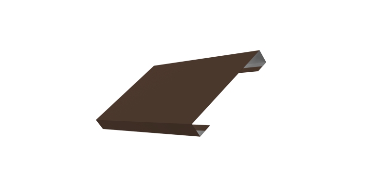 Ламель лицевая 150 забора жалюзи Texas стартовая/финишная для калиток и ворот 0.5 Drap TX RAL 8017 шоколад