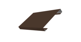 Ламель лицевая 150 забора жалюзи Texas стартовая/финишная для калиток и ворот 0.5 Drap с пленкой RAL 8017 шоколад