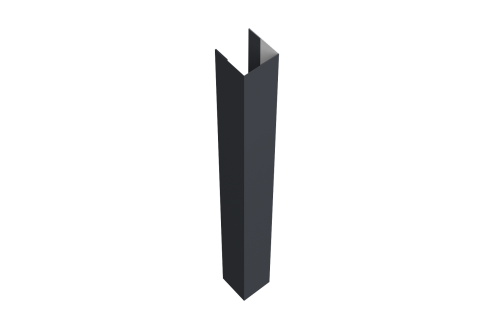 Стойка жалюзи Texas 0,45 PE RAL 7024 мокрый асфальт (2,5м)
