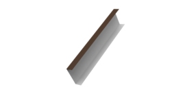 Декоративная накладка на столб универсальная 60х60 для забора жалюзи 0,45 PE RAL 8017 шоколад (2,5м)