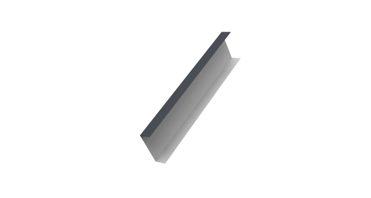 Декоративная накладка на столб универсальная 60х60 для забора жалюзи 0,45 Drap TR RAL 7024 мокрый асфальт (1,8м)