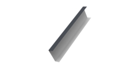 Декоративная накладка на столб универсальная 60х60 для забора жалюзи 0,5 Satin RAL 7024 мокрый асфальт (2,5м)