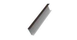 Декоративная накладка на столб универсальная 62х55 для забора жалюзи 0,5 Drap TX RR 32 темно-коричневый (3м)