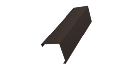 Декоративная накладка на столб универсальная угловая 62х55 для забора жалюзи 0,45 Drap-double TX RR 32 темно-коричневый (3м)