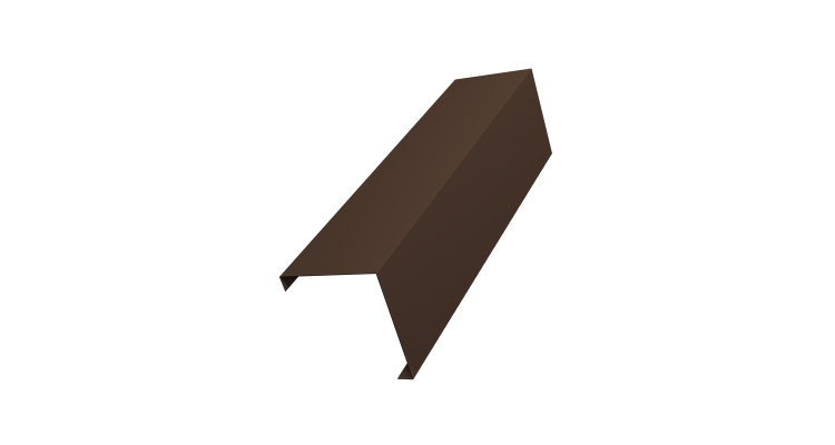 Декоративная накладка на столб универсальная угловая 80х80 для забора жалюзи 0,45 Drap TwinColor RAL 8017 шоколад (2м)