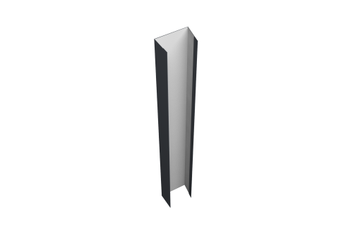 Крепежная планка верхняя Texas 0,5 PurPro RAL 7024 мокрый асфальт (3м)