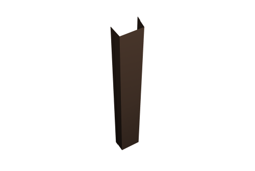 Крепежная планка нижняя Texas 0,45 Drap TwinColor RAL 8017 шоколад (2м)