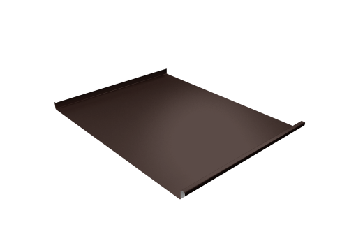 Фальц двойной стоячий Grand Line 0,5 PE с пленкой на замках RAL 8017 шоколад