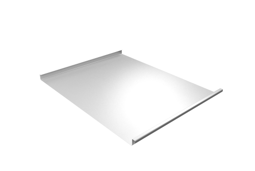 Фальц двойной стоячий Grand Line 0,5 PE с пленкой на замках RAL 9003 сигнальный белый