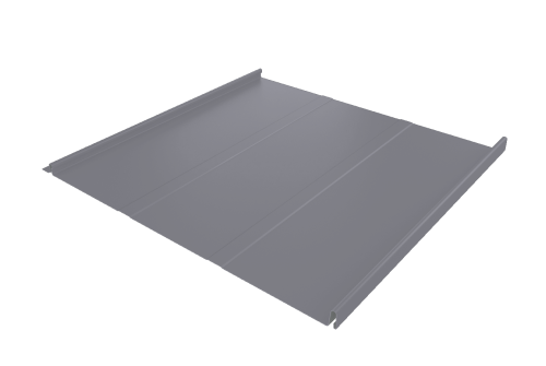 Фальц двойной стоячий Line Grand Line 0,5 PE с пленкой на замках RAL 7004 сигнальный серый