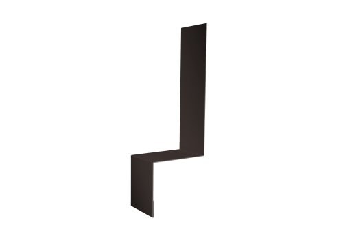 Планка примыкание боковое фальц 0,45 Drap ST RR 32 темно-коричневый (2м)