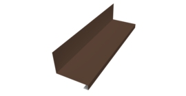 Планка примыкание нижнее к трубе фальц Grand Line 0,5 Satin Matt RAL 8017 шоколад (2м)