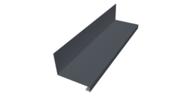 Планка примыкание нижнее к трубе для Кликфальц Pro 0,45 Drap TX RAL 7024 мокрый асфальт (3м)