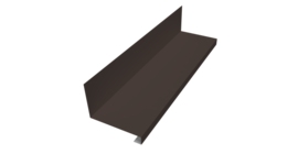 Планка примыкание нижнее к трубе для Кликфальц Pro 0,45 Drap TX RR 32 темно-коричневый (3м)