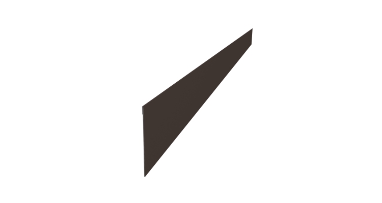 Ламель забора жалюзи Palermo стартовая/финишная для калиток и ворот 0,5 Satin Matt RR 32 темно-коричневый