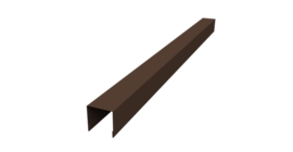 Планка вертикальная лицевая для забора жалюзи Palermo 0,5 Atlas X RAL 8017 шоколад (1,8м)