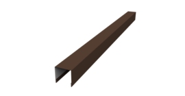 Планка вертикальная лицевая для забора жалюзи Palermo 0,5 Drap TX RAL 8017 шоколад (1,8м)