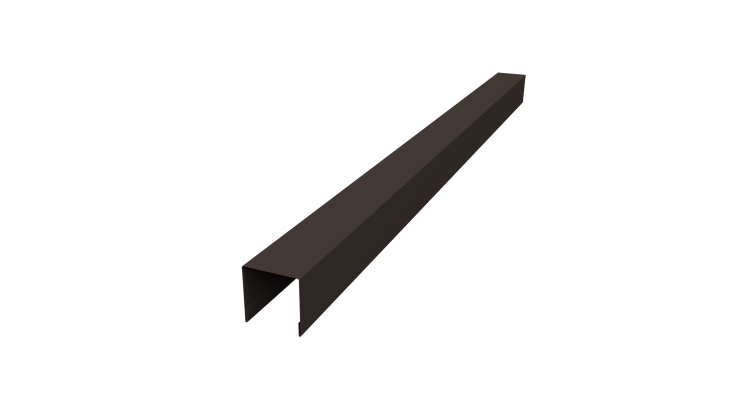 Планка вертикальная лицевая для забора жалюзи Palermo 0,5 Velur X RR 32 темно-коричневый (2,5м)