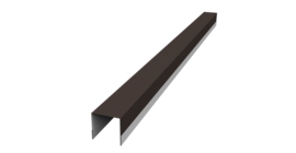 Планка вертикальная обратная для забора жалюзи Palermo 0,5 Velur X RR 32 темно-коричневый (2,5м)