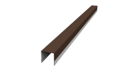 Планка вертикальная обратная для забора жалюзи Palermo 0,5 Velur X RAL 8017 шоколад (3м)